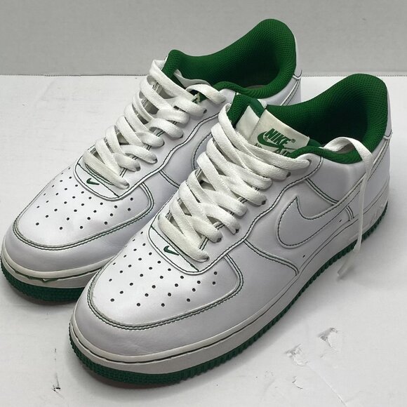 Nike Air Force 1 '07 Contrast Stitch - White Pine Green Size 8 - Pre-Owned - Picture 2 of 4